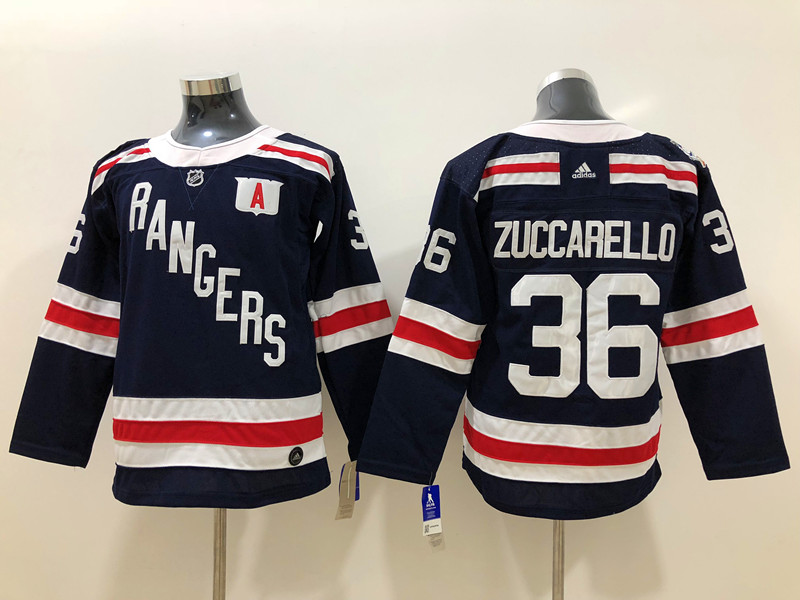 Men's New York Rangers Mats Zuccarello #36 Navy Jersey